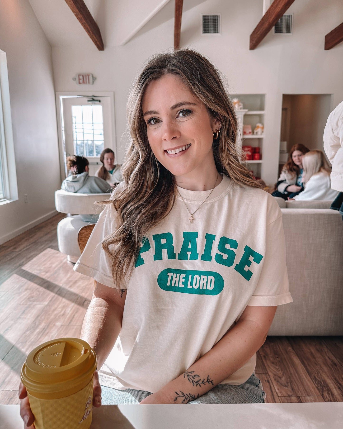 Praise The Lord T-Shirt: Ivory/ White