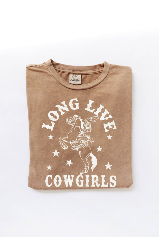 LONG LIVE COWGIRLS Mineral Washed Graphic Top